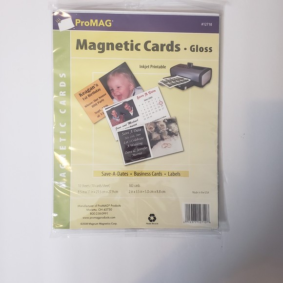 ProMag Injet Printable Magnetic Business Cards 100 Pack NEW - Picture 3 of 3